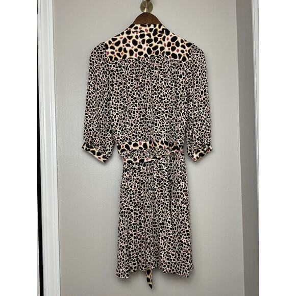 Diane Von Furstenberg Womens Silk Abel Wrap Dress Leopard 2010 Mod Keyhole Sz 2 - Picture 5 of 8